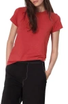Rag & Bone The Slub Organic Pima Cotton T-shirt In Red