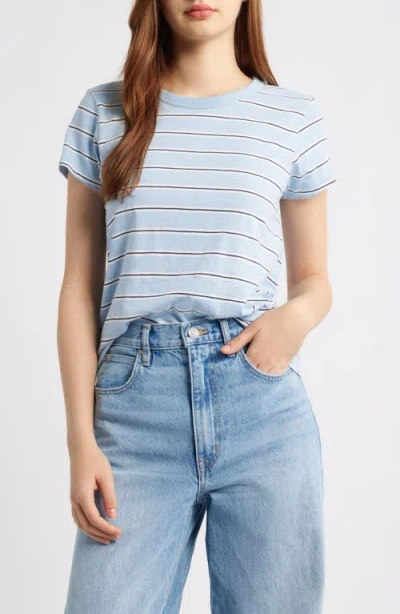 Rag & Bone The Slub Striped Tee In Blue