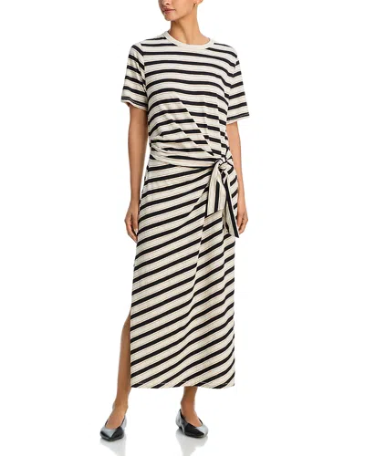Rag & Bone The Slub Stripe T-shirt Dress In Black