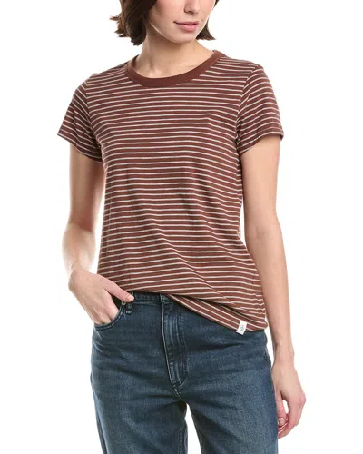Rag & Bone The Slub Striped T-shirt In Brown