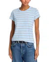 Rag & Bone The Slub Striped Tee In Blue