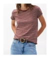 Rag & Bone The Slub Stripe T-shirt In Brown