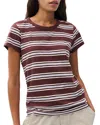Rag & Bone The Slub Striped Tee In Multi