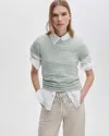 Rag & Bone The Slub Stripe T-shirt In Green