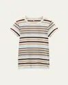 Rag & Bone Slub Striped-pattern T-shirt In Multi