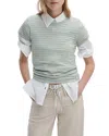 Rag & Bone The Slub Stripe T-shirt In Green
