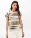 Rag & Bone The Slub Stripe T-shirt In Multi