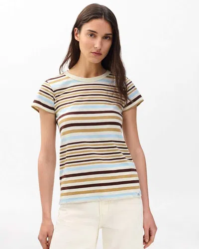 Rag & Bone The Slub Striped Tee In Multi