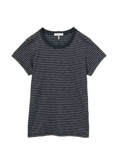 Rag & Bone The Slub Striped T-shirt In Black