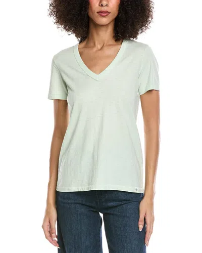 Rag & Bone The Slub V-neck Top In Green