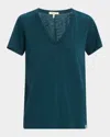 Rag & Bone The Vee Slub Cotton T-shirt In Green