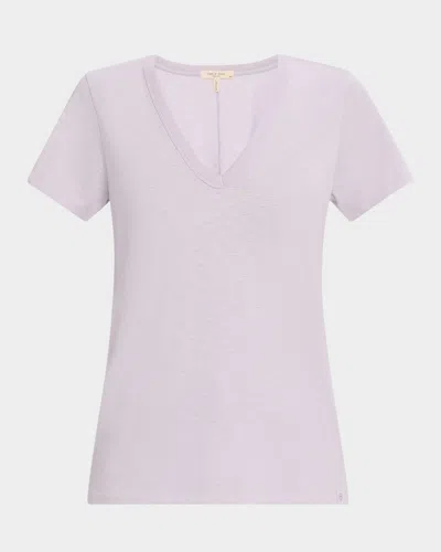 Rag & Bone The Slub Vee In Purple