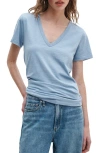 Rag & Bone The Slub V-neck T-shirt In Blue