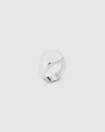Rag & Bone The Square Signet Ring In Metallic