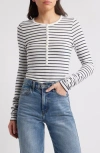Rag & Bone The Knit Stripe Henley Top