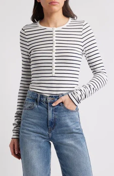 RAG & BONE RAG & BONE THE STRIPE KNIT HENLEY