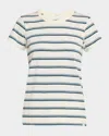 Rag & Bone The Knit Stripe T-shirt In White