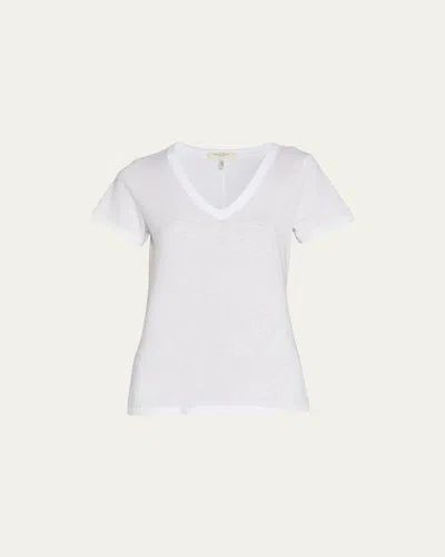 Rag & Bone The Vee Basic T-shirt In White