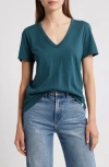 Rag & Bone The Vee Slub Cotton T-shirt In Blue