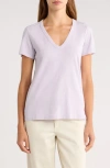Rag & Bone The Vee Slub Cotton T-shirt In Purple
