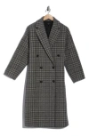Rag & Bone Thea Plaid Double Breasted Wool Blend Coat In Gray