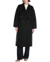 Rag & Bone Thea Double-breasted Brushed Wool-blend Felt Coat In Black