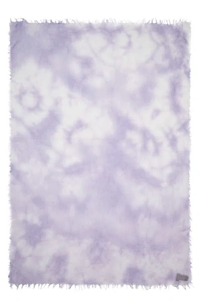 Rag & Bone Tie Dye Fringe Scarf In Purple