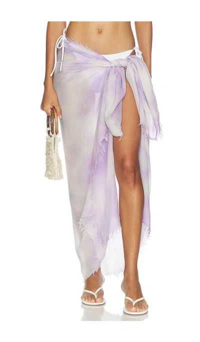 Rag & Bone Tie Dye Scarf In Purple