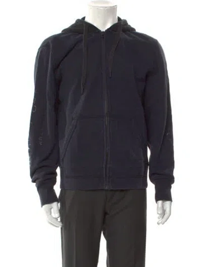 Pre-owned Rag & Bone Tie-dye Print Mock Neck Pullover In Blue