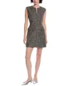 Rag & Bone Tina Linton Wool Blend Metallic Tweed Minidress In Metallic