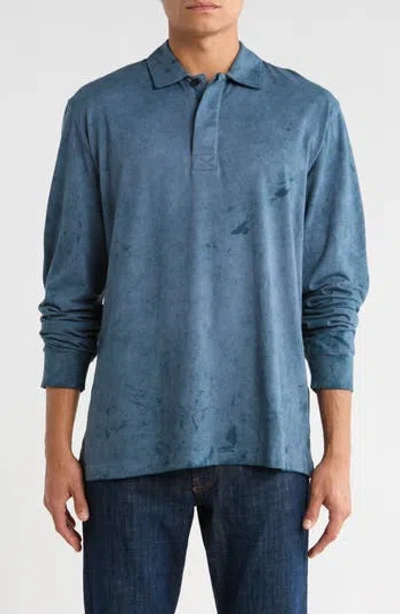 Rag & Bone Tomas Washed Rugby Shirt In Blue