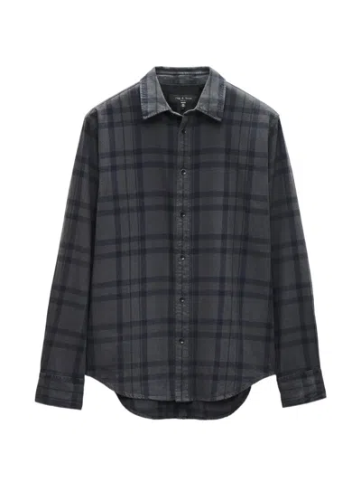 Rag & Bone Tomlin Check-pattern Shirt In Gray