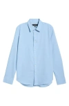 Rag & Bone Tomlin Cotton Dobby Button-up Shirt In Blue