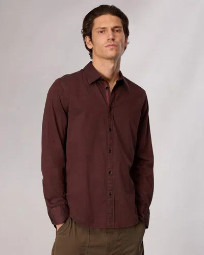 Rag & Bone Tomlin Cotton-blend Shirt In Burgundy