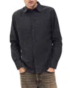 Rag & Bone Tomlin Crosshatch Cotton Button-up Shirt In Gray