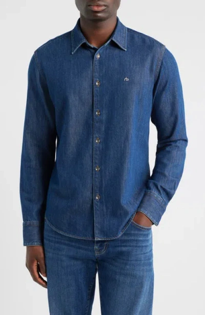 Rag & Bone Tomlin Denim Button-up Shirt In Blue