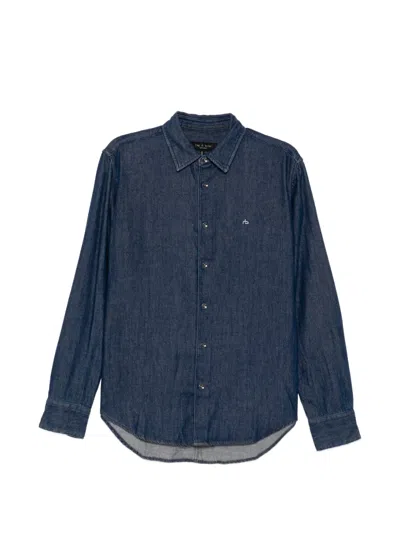 Rag & Bone Tomlin Denim Shirt In Blue