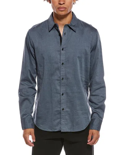 Rag & Bone Tomlin Stretch Dobby Shirt In Blue