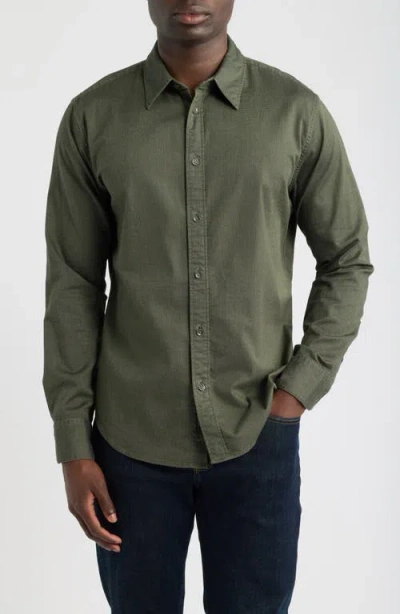 Rag & Bone Tomlin Dobby Stretch Shirt In Green