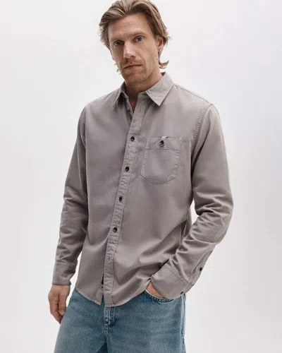 Rag & Bone Tomlin Long-sleeve Pocket Shirt In Gray