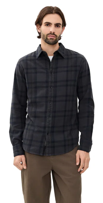 Rag & Bone Tomlin Overdyed Flannel Shirt Ombre In Multi