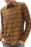 Rag & Bone Tomlin Plaid Brushed Oxford Button-up Shirt In Brown