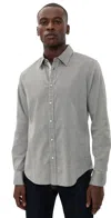 Rag & Bone Tomlin Stretch Dobby Shirt Chalk In Gray