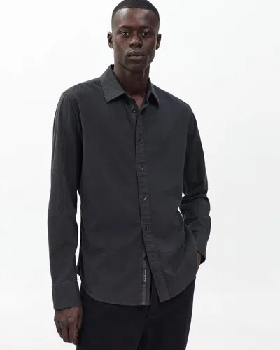 Rag & Bone Tomlin Stretch Dobby Shirt In Gray