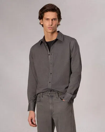 Rag & Bone Tomlin Stretch-cotton Dobby Shirt In Gray