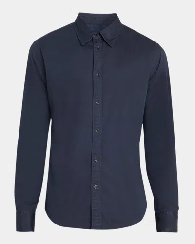 Rag & Bone Tomlin Stretch-cotton Shirt In Blue