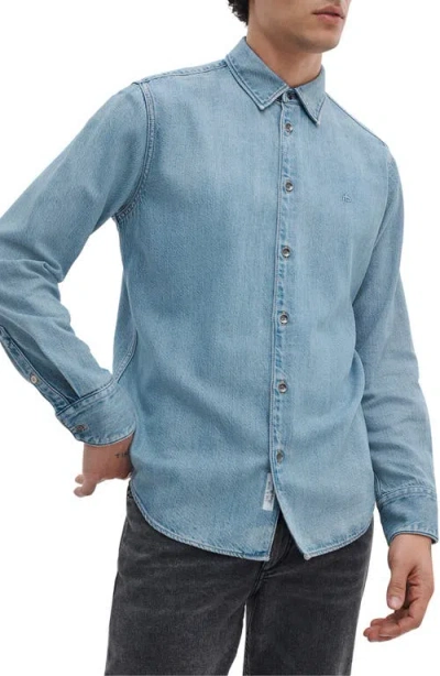 Rag & Bone Tomlin Trim Fit Denim Button-up Shirt In Blue