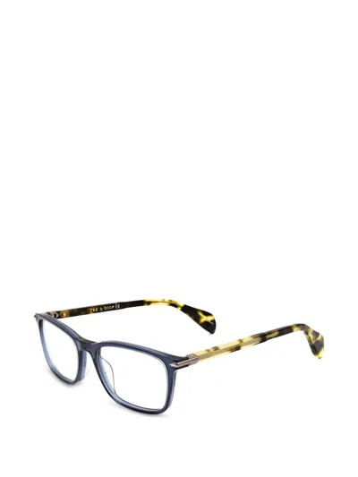 RAG & BONE TORTOISESHELL-EFFECT RECTANGLE-FRAME GLASSES