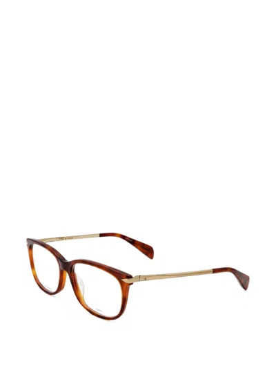 Rag & Bone Tortoiseshell-effect Rectangle-frame Glasses In Brown