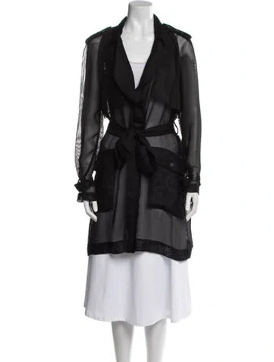 Pre-owned Rag & Bone Trench Coat In Black